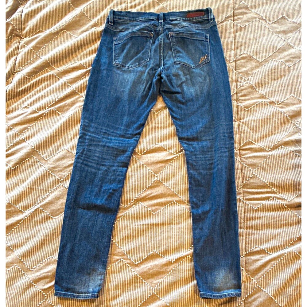 Express Women’s Slim Mid Rise Jegging Jeans Blue Medium Wash Stretch 5-Pocket